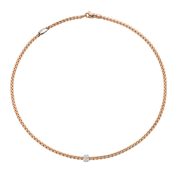 FOPE 'EKA' 18CT ROSE & WHITE GOLD DIAMOND NECKLACE (Image 1)