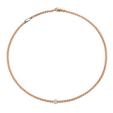 FOPE 'EKA' 18CT ROSE & WHITE GOLD DIAMOND NECKLACE