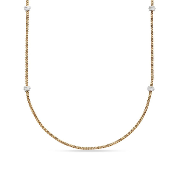 FOPE 'PRIMA' 18CT YELLOW GOLD AND 18CT WHITE GOLD PAVE DIAMOND NECKLACE (Image 1)