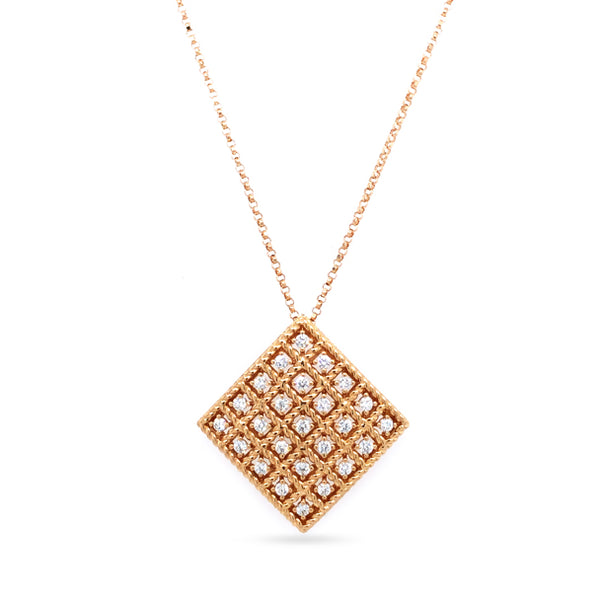 ROBERTO COIN 'ROMAN BAROCCO' 18CT ROSE GOLD AND DIAMOND NECKLACE (Image 1)