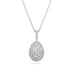 NEW ITALIAN ART 18CT WHITE GOLD EGG-SHAPED DIAMOND NECKLACE (Thumbnail 2)