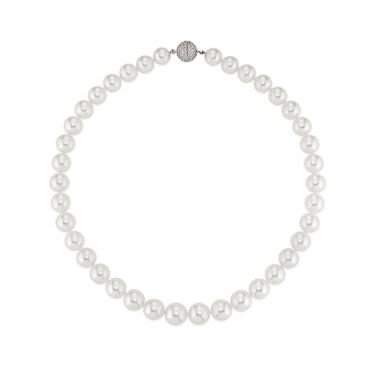 AUTORE 18CT WHITE GOLD SOUTH SEA PEARL STRAND WITH DIAMOND CLASP