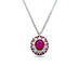 NEW ITALIAN ART 18CT WHITE GOLD RUBY AND DIAMOND PENDANT (Thumbnail 2)