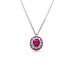 NEW ITALIAN ART 18CT WHITE GOLD RUBY AND DIAMOND PENDANT (Thumbnail 3)