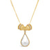 18CT YELLOW GOLD MABE PEARL AND DIAMOND PENDANT (Thumbnail 1)