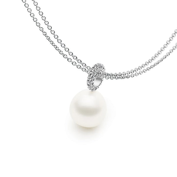 KAILIS 'TRANQUILITY' 18CT WHITE GOLD AUSTRALIAN SOUTH SEA PEARL AND DIAMOND PENDANT (Image 1)