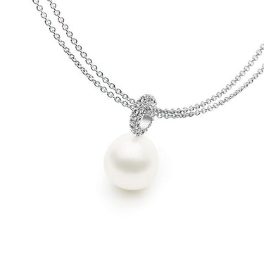 KAILIS 'TRANQUILITY' 18CT WHITE GOLD AUSTRALIAN SOUTH SEA PEARL AND DIAMOND PENDANT