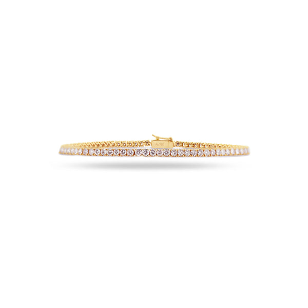 18CT ROSE GOLD FANCY PINK DIAMOND LINE BRACELET (Image 1)