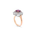 1.93CT RHODOLITE GARNET AND DIAMOND CUSHION CUT RING (Thumbnail 2)
