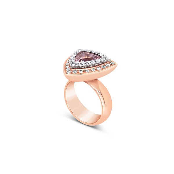 JORG HEINZ TRILLIANT CUT MORGANITE AND DIAMOND RING (Image 2)