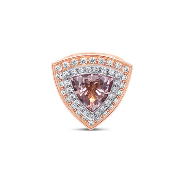 JORG HEINZ TRILLIANT CUT MORGANITE AND DIAMOND RING
