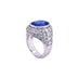 8.10CT OVAL CUT TANZANITE AND DIAMOND DRESS RING (Thumbnail 3)