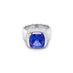 5.08CT CUSHION CUT TANZANITE AND DIAMOND RING (Thumbnail 2)