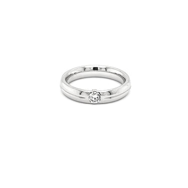 18CT WHITE GOLD DIAMOND SET BAND