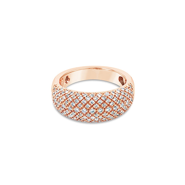 18CT ROSE GOLD PAVE DIAMOND BAND (Image 2)