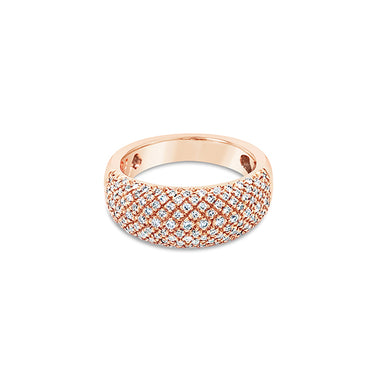 18CT ROSE GOLD PAVE DIAMOND BAND
