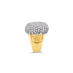 18CT YELLOW GOLD AND WHITE GOLD PAVE DIAMOND RING (Thumbnail 4)