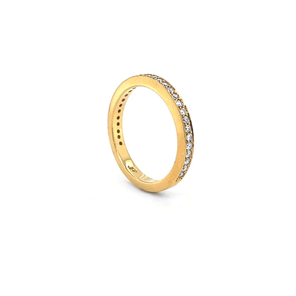 18CT YELLOW GOLD 'GRACE' DIAMOND SET WEDDING RING (Image 3)