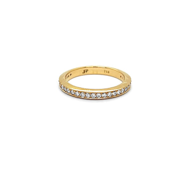 18CT YELLOW GOLD 'GRACE' DIAMOND SET WEDDING RING