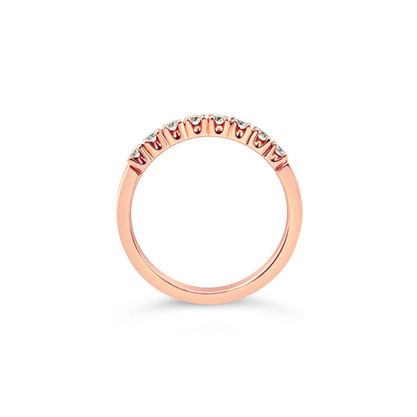 18CT ROSE GOLD EIGHT DIAMOND CLAW SET ETERNITY BAND (Image 3)