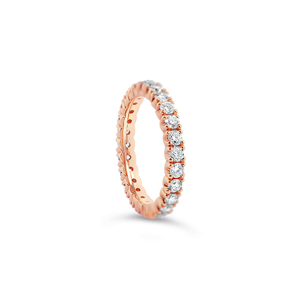 18CT ROSE GOLD DIAMOND ETERNITY BAND (Image 2)