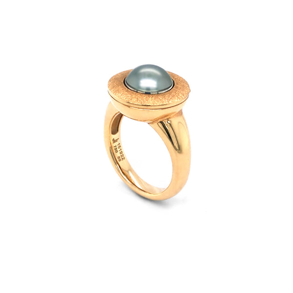 JORG HEINZ 'MAGIC' 18CT ROSE GOLD TAHITIAN PEARL AND DIAMOND RING (Image 3)
