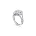 18CT WHITE GOLD PEARSHAPED DOUBLE HALO DIAMOND DRESS RING (Thumbnail 2)