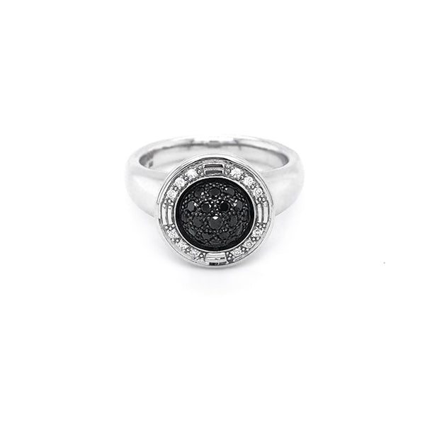 JORG HEINZ 'MAGIC' 18CT WHITE GOLD BLACK AND WHITE DIAMOND RING (Image 2)