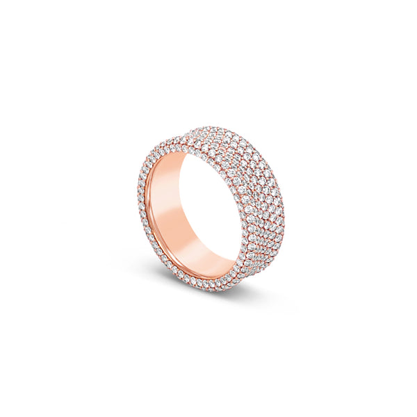 STOCKERT 18CT ROSE GOLD DIAMOND PAVE RING (Image 2)