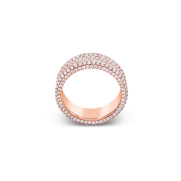 STOCKERT 18CT ROSE GOLD DIAMOND PAVE RING (Image 3)