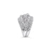 18CT WHITE GOLD PAVE SET DIAMOND DRESS RING (Thumbnail 4)