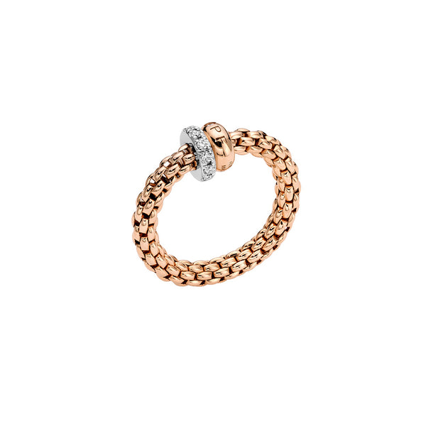 FOPE 'SOLO' 18CT ROSE GOLD DIAMOND RING (Image 1)
