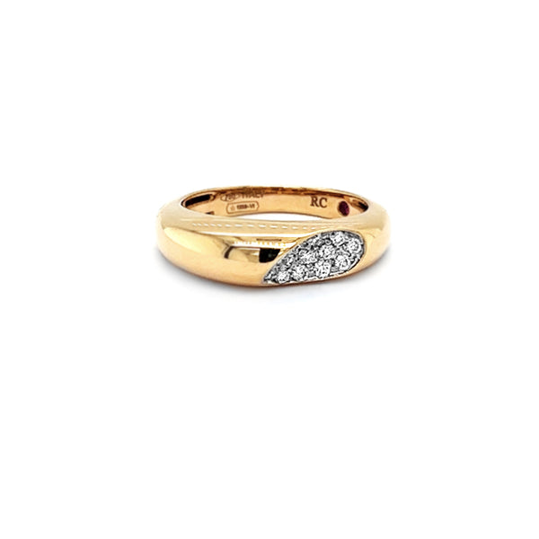ROBERTO COIN 18CT ROSE GOLD AND 18CT WHITE GOLD DIAMOND SET RING (Image 2)