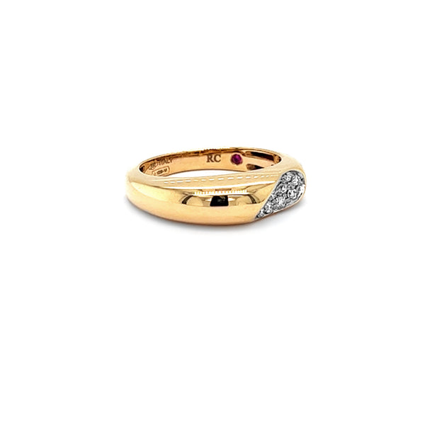 ROBERTO COIN 18CT ROSE GOLD AND 18CT WHITE GOLD DIAMOND SET RING (Image 3)