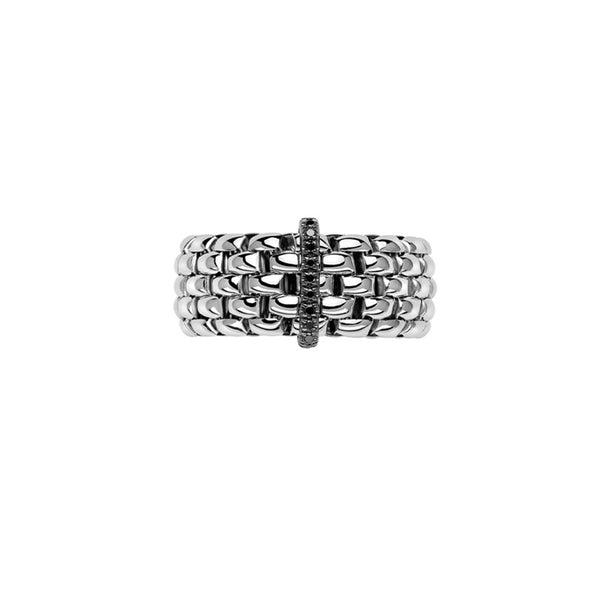 FOPE 'PANORAMA' 18CT WHITE GOLD BLACK DIAMOND RING (Image 2)