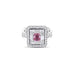 18CT WHITE GOLD 0.88CT 4PR ARGYLE PINK DIAMOND AND WHITE DIAMOND RING (Thumbnail 2)