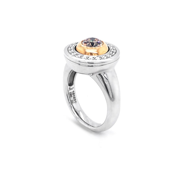 JORG HEINZ 'MAGIC' 18CT WHITE GOLD AND 18CT ROSE GOLD BLACK, WHITE AND BROWN DIAMOND RING (Image 3)