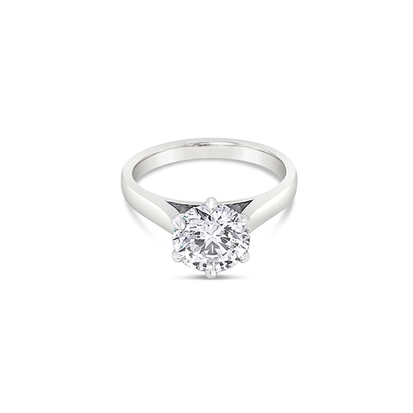 PLATINUM 1.76CT ROUND BRILLIANT CUT DIAMOND RING (Image 2)