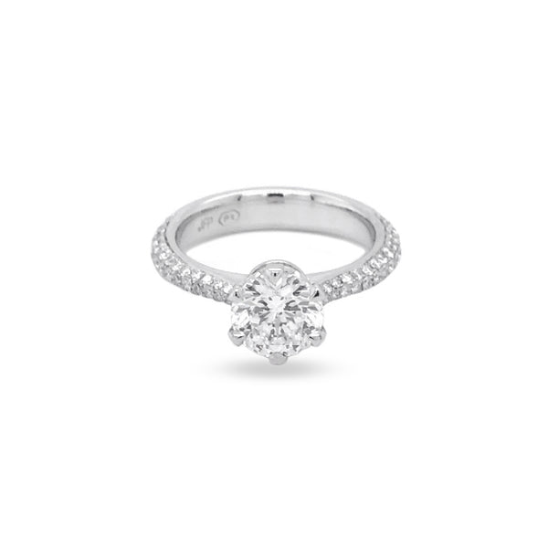 PLATINUM 1.59CT CENTO CUT DIAMOND RING (Image 2)