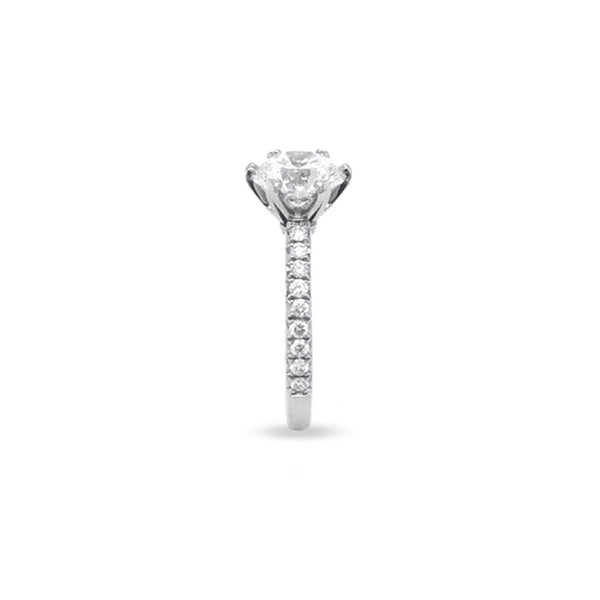 PLATINUM 2.23CT ROUND BRILLIANT CUT DIAMOND RING (Image 4)