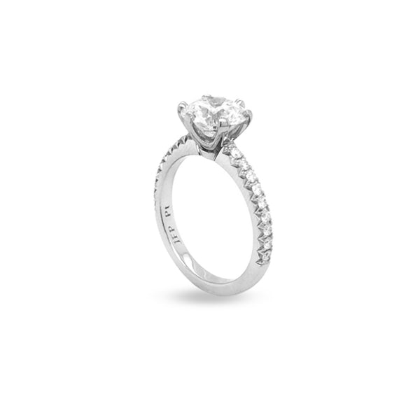 PLATINUM 2.23CT ROUND BRILLIANT CUT DIAMOND RING (Image 3)