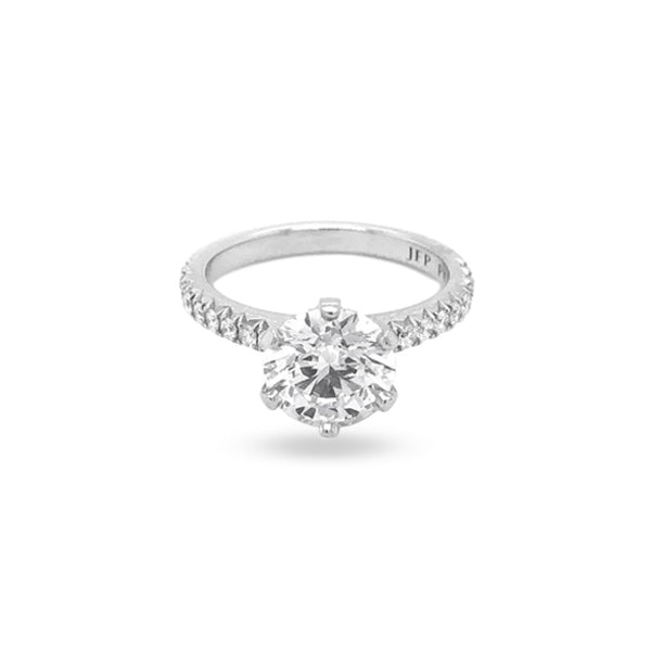 PLATINUM 2.23CT ROUND BRILLIANT CUT DIAMOND RING (Image 2)