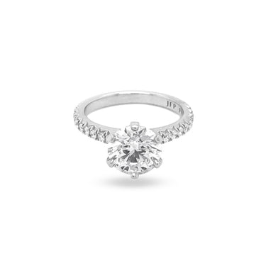 PLATINUM 2.23CT ROUND BRILLIANT CUT DIAMOND RING