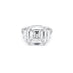 8.01CT ASSCHER CUT, TRAPEZOID AND ROUND BRILLIANT CUT DIAMOND RING IN PLATINUM (Thumbnail 2)