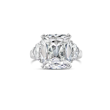 10.31CT CUSHION CUT DIAMOND RING IN PLATINUM