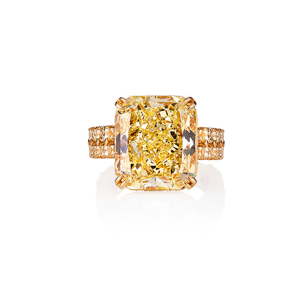 15.51CT YELLOW DIAMOND RING (Image 2)