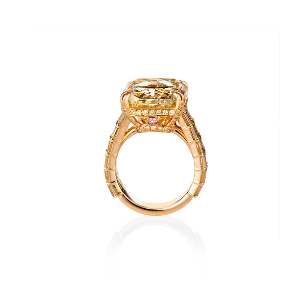 15.51CT YELLOW DIAMOND RING (Image 3)