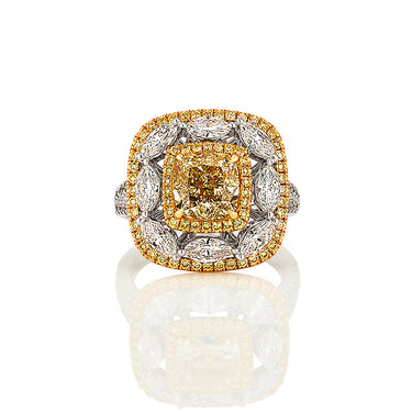 2.52CT YELLOW DIAMOND RING