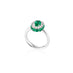 NEW ITALIAN ART 18CT WHITE GOLD EMERALD AND DIAMOND RING (Thumbnail 3)