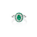 NEW ITALIAN ART 18CT WHITE GOLD EMERALD AND DIAMOND RING (Thumbnail 2)